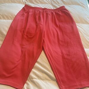 Peter Popovich Coral Casual Cropped Pullon Pants
